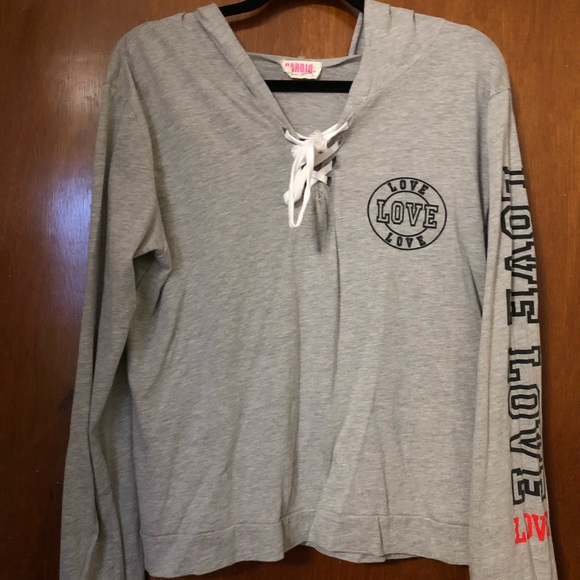 🌼 2 for $15 🌼 Grey LOVE Hoodie - Picture 1 of 3